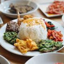 Nasi Rendang Daging Sayur Lombok Ijo
