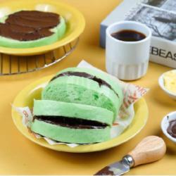 Roti Kukus Pandan Slai Coklat (5pcs)