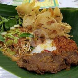 Nasi Pecel Lauk Daging Bumbu