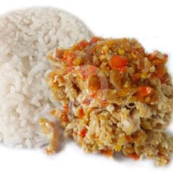 Chicken Sambal Bawang With Rice