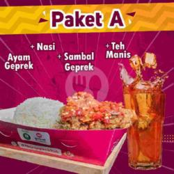 Paket A Ayam Geprek Sambal Geprek