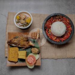 Nasi Cobek Komplit Bebek