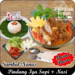 Pindang Iga Sapi Premium   Nasi   Sambal Nanas