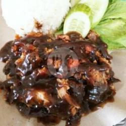 Ayam Geprek Blackpepper Sauce   Nasi