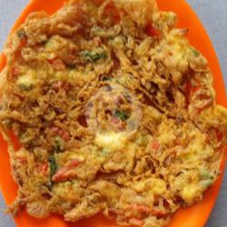 Telor Dadar Udang Komplit