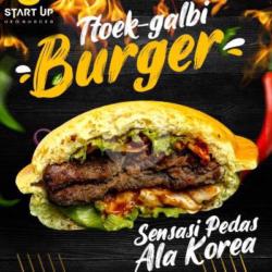 Tteok-galbi Burger (saus Korea Pedas)