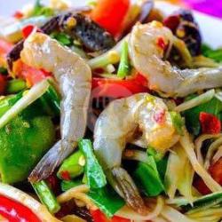 Papaya Salad Udang Mentah/mateng