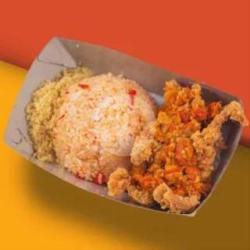 Paket Hemat Nasi Kulit Crispy Sambal Pedas Original