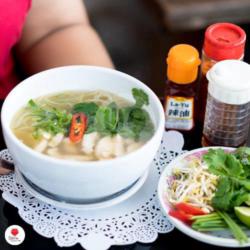 Pho Chicken Noodle Soup   Fresh Herbs Platter