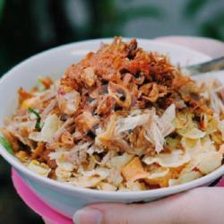 Bubur Ayam Istimewah Dengan Toping Cakwe Dan 2 Sate