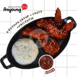 Korean Chicken Wings   Nasi