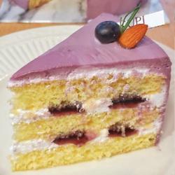 Blueberry Cake Slice