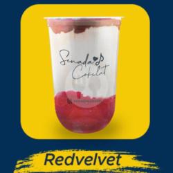 Minuman Susu Signature Red Velvet   Toping Choco Ball