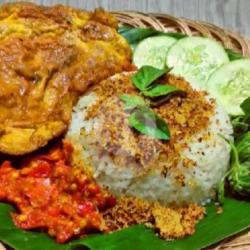 Nasi Telor Serundeng