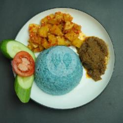 Nasi Biru Rendang