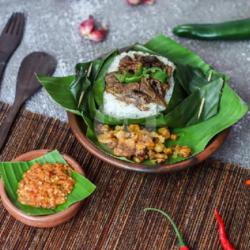 Nasi Bakar Sapi Suwir