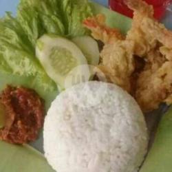 Nasi Uduk  Udang Tepung