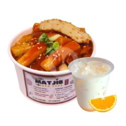 Combo B: Tteokbokki   Jeju Orange Latte (iced)