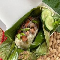 Nasi Bakar Pete Cumi Asin Cabe Ijo