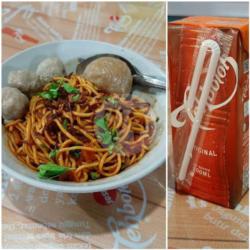 Mie Pangsit Bakso   Teh Botol Kotak