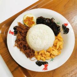 Nasi Empal Suwir Udang Crispy