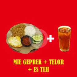 Mie Geprek   Telor   Es Teh