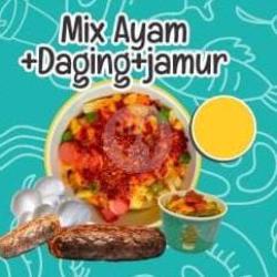 Steak Mix Ayam Daging Jamur