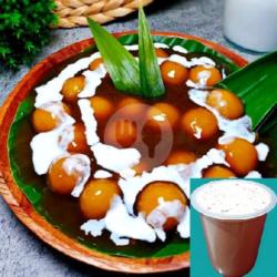 Bubur Candil Ubi Kuning   Milo Hangat