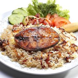 Sayadiyah (butter Rice With Fried Fish)