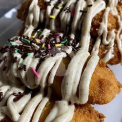 Pisang Goreng Toping Tiramisu Meses Warna Warni 10 Pcs Di Goreng Dadakan