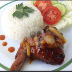 Nasi Ayam Bakar Saus Hot Lava