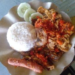 Nasi Ayam Crispy Sosis Terong(2potong)