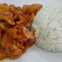 Nasi Ayam Asem Pedas