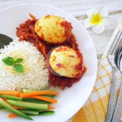 Nasi Putih Telur Balado