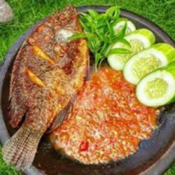 Ikan Mujair Penyet Komplit Tempe Terong Nasi Es Jeruk