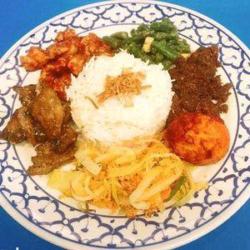 Nasi Rames/krupuk