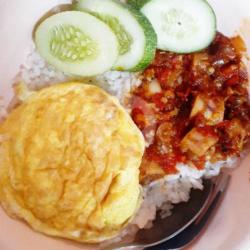 Nasi Sambel Cumi Asin   Telur