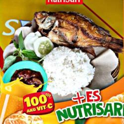 Paket Nasi Nila Sambel Lalapan Es Nutrisari