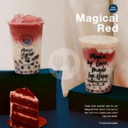 Magical Red Boba, Cheese And Oreo