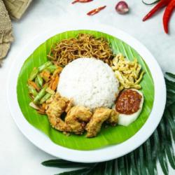 Nasi Rames Udang Tepung