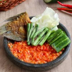 Ikan Asin Sepat Sambal Mentah