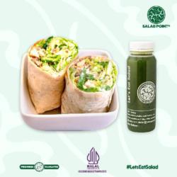 Combo Signature Salad Wrap   Juice