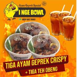 Paket Family Ayam Geprek Crispy   Free Teh Obeng