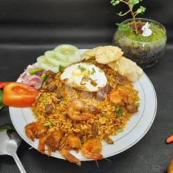 Nasi Goreng Daging Plus Udang Segar