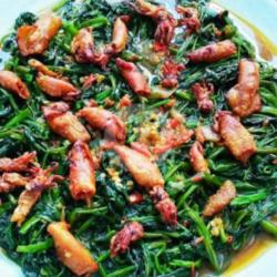 Cah Kangkung Cumi Asin Sambal Terasi