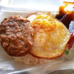 Steak Chicken Burger   Egg   Nasi