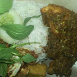 Nasi Ayam Penyet Sambel Ijo Dada