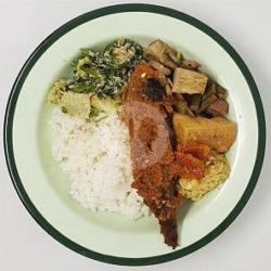 Nasi Campur Ikan Pindang/tongkol Bumbu Rujak