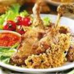 Bebek Kremes Dada Besar  Nasi