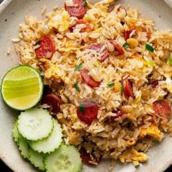 Nasi Goreng Sosis  Sambal Penyet